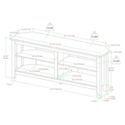 Transitional 4 Cubby Wood Open Storage Corner TV Stand For TVs Up To 65" - Saracina Home -Baxton Studio Shop GUEST c492ae72 65b9 4190 9d71 e4e087b13194