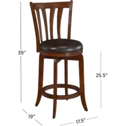 25.5" Savana Swivel Counter Height Barstool Cherry/Black - Hillsdale Furniture 23 25.5" Savana Swivel Counter Height Barstool Cherry/Black - Hillsdale Furniture -Baxton Studio Shop GUEST c4c2d767 1663 4341 aa3e 4e85aae1b0bf