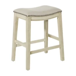 24" Saddle Counter Height Barstool - OSP Home Furnishings -Baxton Studio Shop GUEST c508274c 5ebe 4909 98bf 442989967744