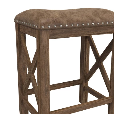 Set Of 2 Willow Bend Counter Height Barstool Walnut/Brown- Hillsdale Furniture 7 Set Of 2 Willow Bend Counter Height Barstool Walnut/Brown- Hillsdale Furniture - Image 7