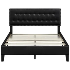 Yaheetech Upholstered Bed Frame With Button-Tufted Headboard -Baxton Studio Shop GUEST c5de7af1 a4c9 400a a7ff 09a7a60b4dcd