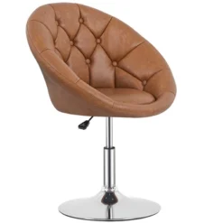Yaheetech Height Adjustable Swivel Upholstered Round Accent Chair Barrel Chair -Baxton Studio Shop GUEST c5f8abdc ddfb 4e9c 9afb 72ec3860b740