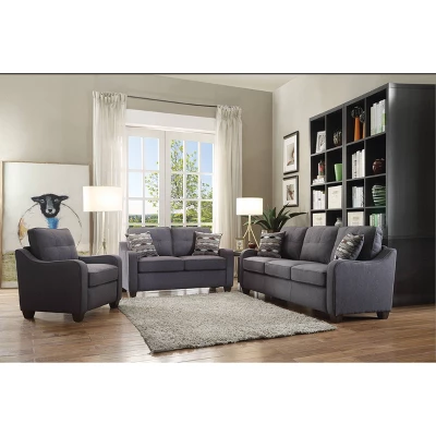Cleavon Sofas Gray - Acme Furniture 2 Cleavon Sofas Gray - Acme Furniture - Image 2