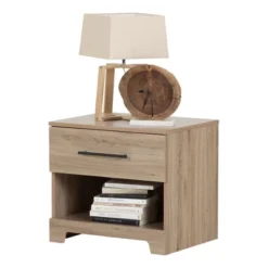 Primo 1 Drawer Nightstand Rustic Oak - South Shore -Baxton Studio Shop GUEST c7e1842e 86d7 4181 9d87 9211f920fd4a