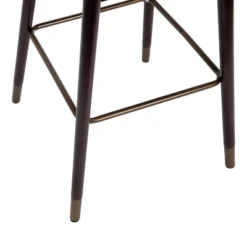 Merrick Lane Temperance Modern Wood Frame Stool With Metallic Accents -Baxton Studio Shop GUEST c7f228e6 1431 4075 add3 bd82a2344d50