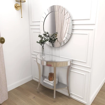 Set Of 2 Glam Fir Console Tables With Mirror White - Olivia & May 11 Set Of 2 Glam Fir Console Tables With Mirror White - Olivia & May - Image 11