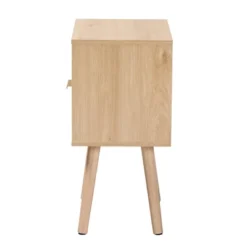 Emmett Wood 1 Drawer End Table Light Brown/Gold - Baxton Studio -Baxton Studio Shop GUEST c84ab800 6547 4c94 93e3 2a3bc75f9162