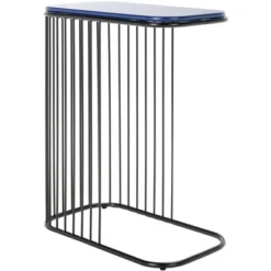 Stafford Side Table - Blue/Black - Safavieh -Baxton Studio Shop GUEST c84d7403 0733 40a0 897b ca559d80a1cc