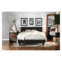 Lizsa Leatherette Upholstered Eastern Bed - HOMES: Inside + Out