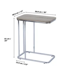 20" Cora Wood Grain Finish And Metal Base C-Table Brown - Teamson Home 13 20" Cora Wood Grain Finish And Metal Base C-Table Brown - Teamson Home -Baxton Studio Shop GUEST c8bb9939 5acb 4868 9ff4 b67e76041d1e