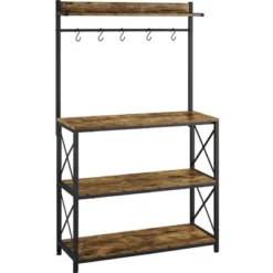 Yaheetech 4-Tier Kitchen Storage Rack With 5 S Hooks -Baxton Studio Shop GUEST c8dc3b54 bf03 4155 8a00 2ed0b43c9d44