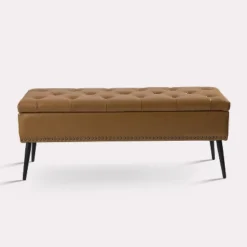Arnold Upholstered Flip Top Storage Bench With Tufted Design | ARTFUL LIVING DESIGN -Baxton Studio Shop GUEST c8e8a9a9 0c76 4763 9bc1 1d9a8ff78197