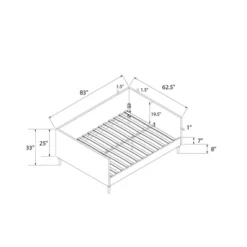 Queen Fabio Mid-Century Daybed Queen Gray Linen - Room & Joy -Baxton Studio Shop GUEST c8f45783 478a 4a92 a4b2 0070c0ae7b9a