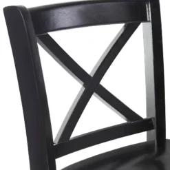 30" Torino X Back Wood Barstool - Black - Linon -Baxton Studio Shop GUEST c91c98cc d0d9 415b a5aa 6e22f47d598b