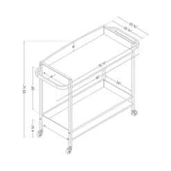 City Life Bar Cart With Wine Glass Rack - South Shore -Baxton Studio Shop GUEST c936530a 2e74 40ae bd87 3b0926a7b34c