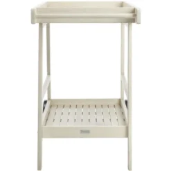 Renzo Indoor/Outdoor Bar Cart - Distressed White - Safavieh -Baxton Studio Shop GUEST c94f3d3a f553 4ba5 8792 80df2f07c67b