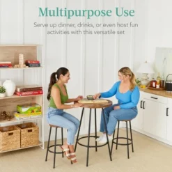 Best Choice Products 3-Piece Bistro Set, Modern Round Counter Height Dining Set W/ 2 Stools, Metal Frame -Baxton Studio Shop GUEST c999740b 173c 4c52 a7ab e4b5d08cbb66