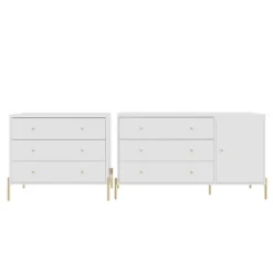 Set Of 2 Jasper 3 Sideboard Drawer Dresser And 3 Classic Drawer Dresser - Manhattan Comfort 29 Set Of 2 Jasper 3 Sideboard Drawer Dresser And 3 Classic Drawer Dresser - Manhattan Comfort -Baxton Studio Shop GUEST c99bc4b9 0d48 4919 a001 f6f7f3659ff2