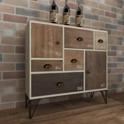 Wood And Metal 7 Drawer Buffet White/Black - Olivia & May 29 Wood And Metal 7 Drawer Buffet White/Black - Olivia & May -Baxton Studio Shop GUEST ca9112c6 f839 4bd4 a00b 27465ebede94