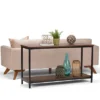 54" Rhonda Console Sofa Table Dark Cognac Brown - WyndenHall