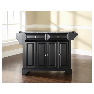 LaFayette Solid Granite Top Kitchen Island - Black - Crosley 3 LaFayette Solid Granite Top Kitchen Island - Black - Crosley - Image 3
