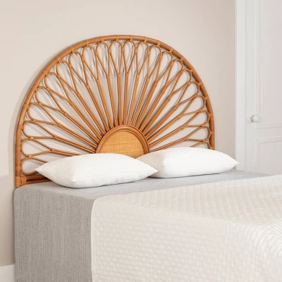 Queen Balka Rattan Wall Mounted Pattern Headboard - South Shore 1 Queen Balka Rattan Wall Mounted Pattern Headboard - South Shore