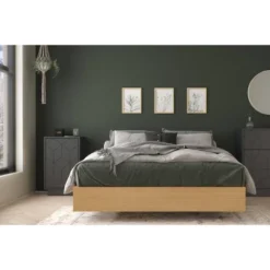2pc Cameo Bedroom Set Natural Maple/Charcoal - Nexera 6 2pc Cameo Bedroom Set Natural Maple/Charcoal - Nexera -Baxton Studio Shop GUEST cca4d3d8 999b 4c10 bea1 142472f845a6