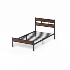 Roman Bamboo And Metal Platform Bed Frame Brown - Zinus -Baxton Studio Shop GUEST cd36ecbf 36bf 4c30 83f4 0ccbcf2cb566