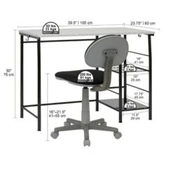 2pc Study Zone Ii Student Desk And Task Chair Set - Calico Designs -Baxton Studio Shop GUEST cd6b5a58 fe92 4aab a1a1 283ff7c3d2bb