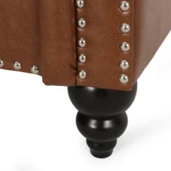 Drury Contemporary Channel Stitch 3 Seater Sofa With Nailhead Trim - Christopher Knight Home -Baxton Studio Shop GUEST cd75584c 59be 4098 99e5 a1457227f4f8