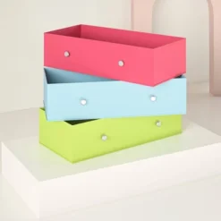 Elannie Avenue Wide Dresser With 3 Fabric Bins - Room & Joy -Baxton Studio Shop GUEST ce3cf512 e948 4291 89bd ab83c2cae6f2