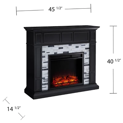 Dalmen Marble Fireplace Black - Aiden Lane 14 Dalmen Marble Fireplace Black - Aiden Lane - Image 14