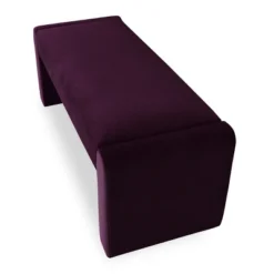 Kaia 47" Velvet Waterfall Upholstered Bench-The Pop Maison -Baxton Studio Shop GUEST cede72bb c411 453d 9d01 07aa6b581a8a