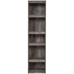 71.97" 5 Tier Wooden Pier With Adjustable Shelves - Benzara