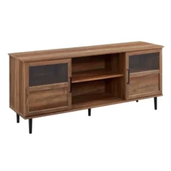 Modern Wood And Glass Door Console TV Stand For TVs Up To 65" - Saracina Home -Baxton Studio Shop GUEST d02fbffd f80d 4c45 adab e09a3c6cba80
