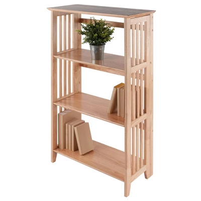42" 4 Tier Foldable Bookshelf Natural - Winsome 14 42" 4 Tier Foldable Bookshelf Natural - Winsome - Image 14