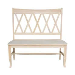 Double X - Back Bench - Unfinished - International Concepts