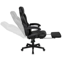 Flash Furniture Gaming Desk With Cup Holder/Headphone Hook/Monitor Stand & Reclining Back/Arms Gaming Chair With Footrest -Baxton Studio Shop GUEST d0f5f4be 904a 460c 967c 66c66d53b815