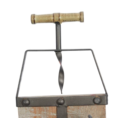 Industrial Wood Wall Wine Rack Brown - Olivia & May 3 Industrial Wood Wall Wine Rack Brown - Olivia & May - Image 3