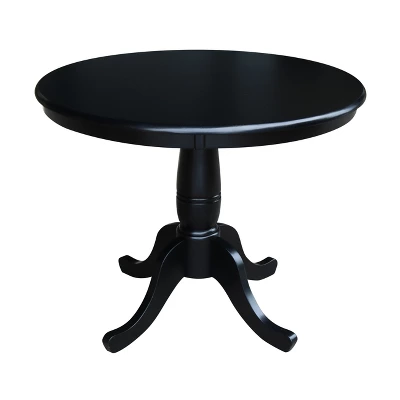 36" Round Top Pedestal Table Black - International Concepts 6 36" Round Top Pedestal Table Black - International Concepts - Image 6
