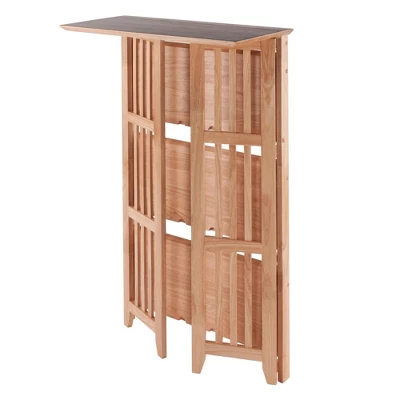 42" 4 Tier Foldable Bookshelf Natural - Winsome 4 42" 4 Tier Foldable Bookshelf Natural - Winsome - Image 4