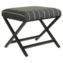 Modern Metal X Base Ottoman - HomePop 18 Modern Metal X Base Ottoman - HomePop -Baxton Studio Shop GUEST d1fcc0e2 432f 45c0 a12f 40a718f03ef4