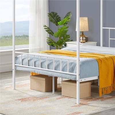 Yaheetech Metal Canopy Platform Bed Frame With Headboard And Footboard And Slatted Structure 4 Yaheetech Metal Canopy Platform Bed Frame With Headboard And Footboard And Slatted Structure - Image 4
