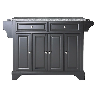 LaFayette Solid Granite Top Kitchen Island - Black - Crosley 1 LaFayette Solid Granite Top Kitchen Island - Black - Crosley