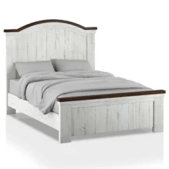 3pc Willow Rustic Bedroom Set With 2 Nightstands Distressed White/Walnut - HOMES: Inside + Out -Baxton Studio Shop GUEST d2e37873 f63c 47c8 9f67 478c10c1c3ce