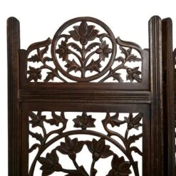 Traditional Wood Irregular Room Divider Screen Brown - Olivia & May -Baxton Studio Shop GUEST d31109a9 db62 43e9 a166 8e846e05e800