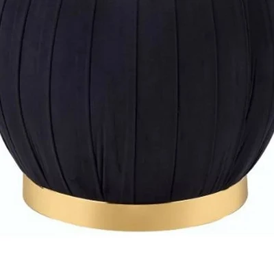19" Zinnia Ottoman Black Velvet/Gold - Acme Furniture 5 19" Zinnia Ottoman Black Velvet/Gold - Acme Furniture - Image 5