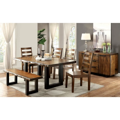 Taylor Rustic Two-Tone Bench Light Oak - HOMES: Inside + Out 2 Taylor Rustic Two-Tone Bench Light Oak - HOMES: Inside + Out - Image 2
