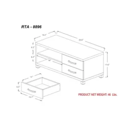 35.6" TV Stand For TVs Up To 40" Black - Techni Mobili -Baxton Studio Shop GUEST d3dfb058 e6fd 48fb 9242 922c655045c6