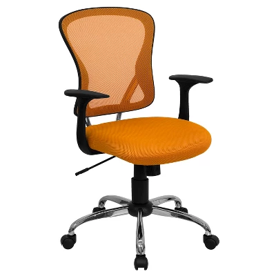 Emma And Oliver Mid-Back Mesh Swivel Task Office Chair With Chrome Base And Arms 18 Emma And Oliver Mid-Back Mesh Swivel Task Office Chair With Chrome Base And Arms - Image 18